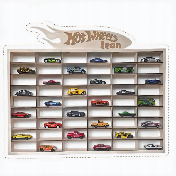 Półka na Hot Wheels + Dowolne Imię - Idealna dla Małego Kolekcjonera!